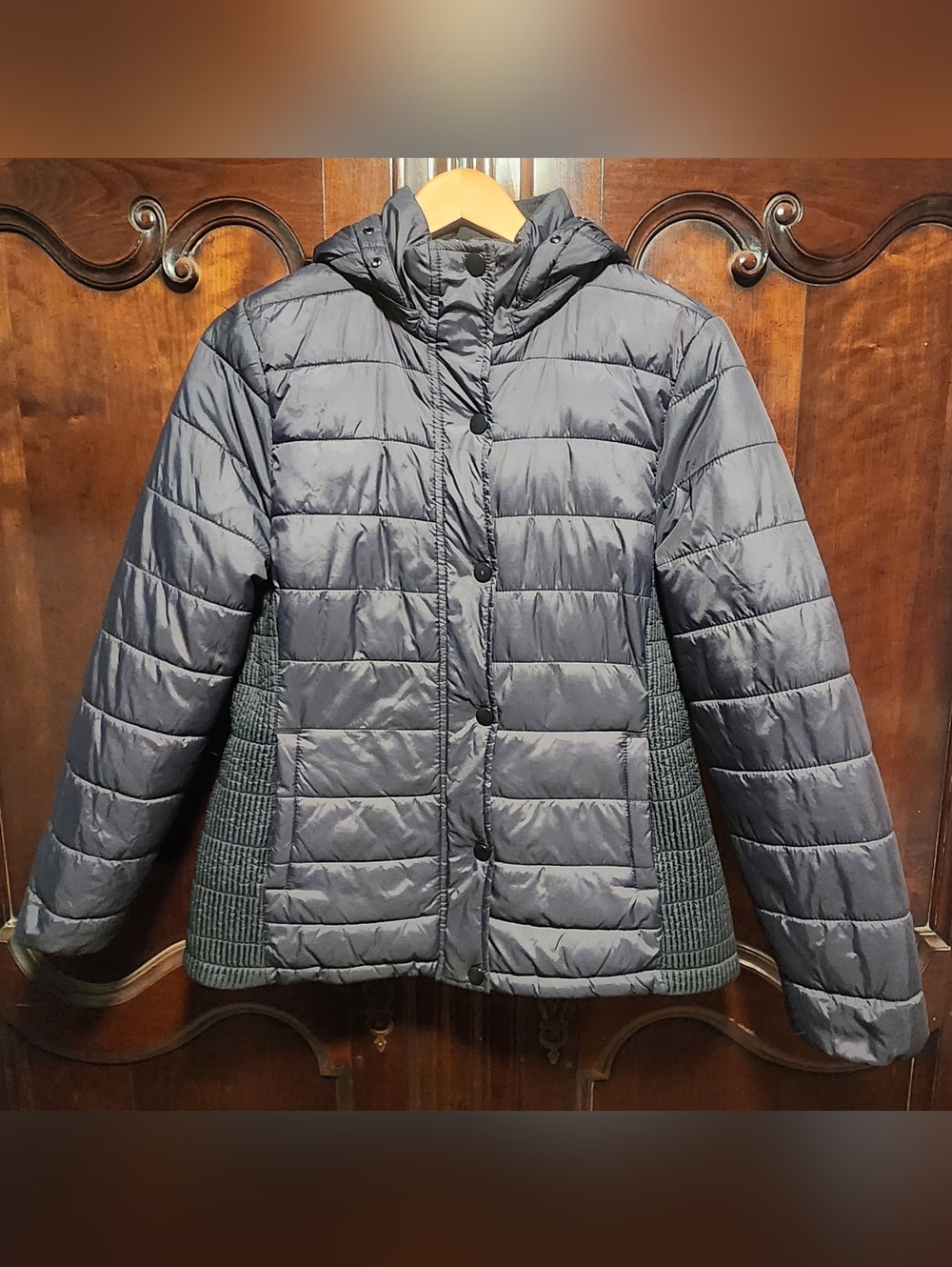 TIME AND TRU - Black Puffer Parka Jacket